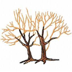 Flowers And Tree Embroidery Design 9